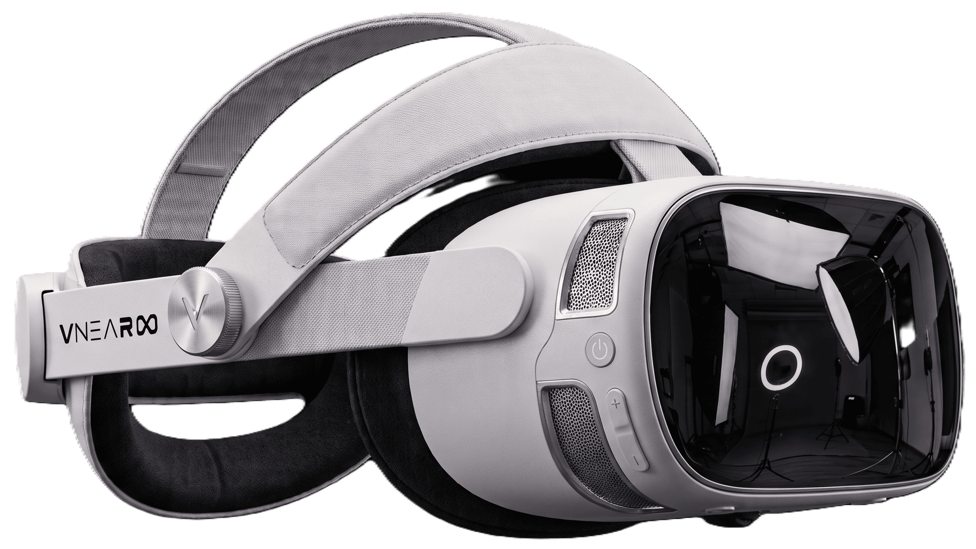 Owner-curated transparent VR headset visualization, presented in 2.5D